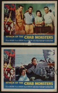 5g724 ATTACK OF THE CRAB MONSTERS 4 LCs '57 Garland, Duncan, Roger Corman horror!