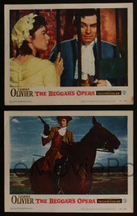 5g590 BEGGAR'S OPERA 7 LCs '53 great images of Laurence Olivier, Mary Clare!