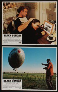 5g083 BLACK SUNDAY 8 LCs '77 Frankenheimer, Goodyear zeppelin disaster at the Super Bowl!