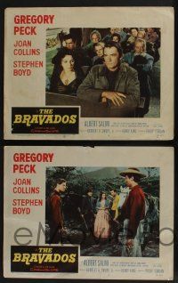 5g729 BRAVADOS 4 LCs '58 images of cowboy Gregory Peck & sexy Joan Collins, Lee Van Cleef!