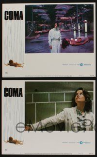 5g128 COMA 8 LCs '77 sexy Genevieve Bujold, Michael Douglas, directed by Michael Crichton!