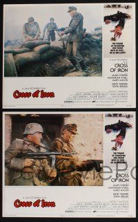 5g635 CROSS OF IRON 6 LCs '77 Sam Peckinpah, Tanenbaum border art of fallen WWII Nazi soldier!