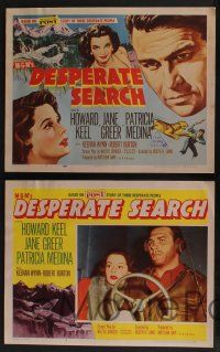 5g157 DESPERATE SEARCH 8 LCs '52 Jane Greer & Howard Keel trapped in the wild, Patricia Medina!
