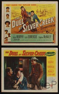 5g171 DUEL AT SILVER CREEK 8 LCs '52 Audie Murphy & Stephen McNally dared the outlaw guns!