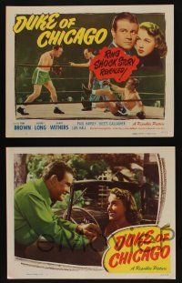 5g173 DUKE OF CHICAGO 8 LCs '49 boxing, Tom Brown, Audrey Lang, Grant Withers!
