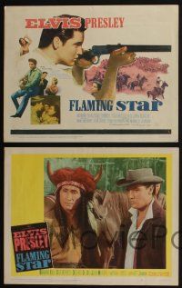 5g193 FLAMING STAR 8 LCs '60 Elvis Presley playing guitar & with rifle, Barbara Eden!