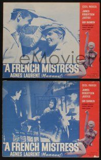 5g832 FRENCH MISTRESS 3 LCs '60 images of super sexy Agnes Laurent, Ian Bannen & Cecil Parker!