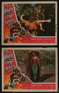 5g833 FROM HELL IT CAME 3 LCs '57 classic border art, wild images of native witchcraft rituals!