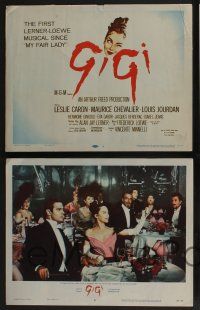 5g222 GIGI 8 LCs '58 pretty Leslie Caron, Louis Jourdan, Best Director & Best Picture winner!