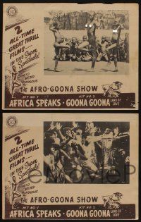 5g228 GOONA GOONA/AFRICA SPEAKS 8 LCs '40s exploitive jungle safari wild animal documentary!