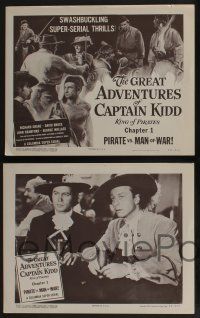 5g743 GREAT ADVENTURES OF CAPTAIN KIDD 4 chapter 1 LCs '53 serial action, Pirate vs. Man-of-War!