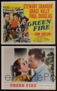 5g239 GREEN FIRE 8 LCs '54 beautiful Grace Kelly, Stewart Granger, Paul Douglas!