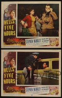 5g255 HELL'S FIVE HOURS 8 LCs '58 Stephen McNally, top suspense story of the nuclear age!