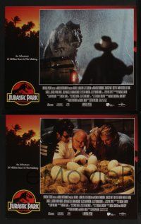 5g296 JURASSIC PARK 8 LCs '93 Steven Spielberg, Richard Attenborough re-creates dinosaurs!