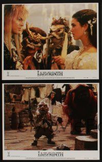 5g309 LABYRINTH 8 LCs '86 Jim Henson, wild images of David Bowie, Jennifer Connelly!