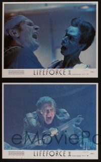 5g325 LIFEFORCE 8 LCs '85 Tobe Hooper directed, space vampire, wild sci-fi horror!