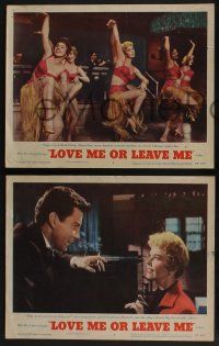 5g846 LOVE ME OR LEAVE ME 3 LCs '55 sexy Doris Day as famed Ruth Etting, James Cagney!
