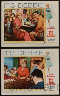 5g373 MY SIX LOVES 8 LCs '62 Debbie Reynolds in the funniest fix a girl ever got into!