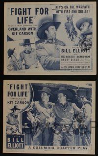 5g779 OVERLAND WITH KIT CARSON 4 chapter 3 LCs '39 Wild Bill Elliot, Fight For Life!