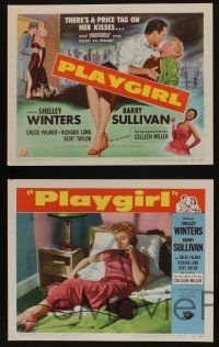 5g415 PLAYGIRL 8 LCs '54 Barry Sullivan, there's a price tag on sexy Shelley Winters!