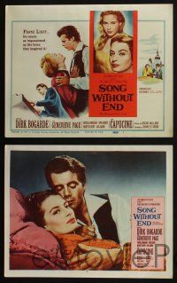 5g498 SONG WITHOUT END 8 LCs '60 Dirk Bogarde as Franz Liszt, sexy Genevieve Page, Capucine