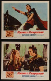 5g522 SWORD OF THE CONQUEROR 8 LCs '62 great images of barbarian Jack Palance, Eleonora Rossi Drago