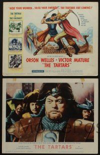 5g523 TARTARS 8 LCs '61 Victor Mature & Orson Welles, sexy Liana Orfei!