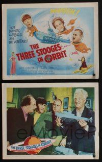 5g533 THREE STOOGES IN ORBIT 8 LCs '62 astro-nuts Moe, Larry & Curly-Joe meet the sexy Martians!