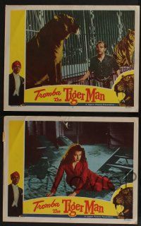 5g671 TROMBA THE TIGER MAN 6 LCs R52 German circus, cool tiger images and border art!