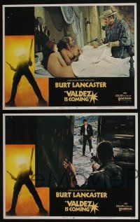 5g627 VALDEZ IS COMING 7 LCs '71 Burt Lancaster, written by Elmore Leonard, cool gunslinger images!