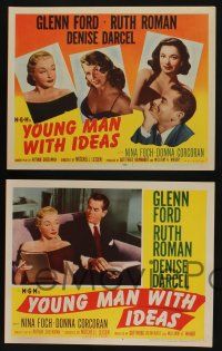 5g582 YOUNG MAN WITH IDEAS 8 LCs '52 Glenn Ford with sexy Ruth Roman, Denise Darcel & Nina Foch!
