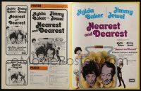 5h816 NEAREST & DEAREST English pressbook '72 Hylda Baker, Jimmy Jewel, inheritance comedy!