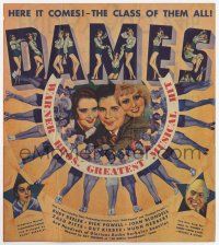 5h013 DAMES herald '34 Ruby Keeler, Dick Powell, Joan Blondell, Busby Berkeley, Broadway!