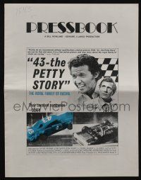5h454 43 THE PETTY STORY pressbook '72 great images of NASCAR race car driver Darren McGavin!