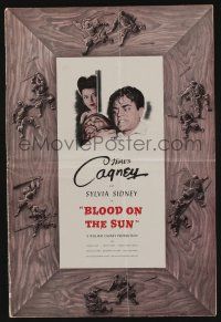 5h502 BLOOD ON THE SUN pressbook '45 James Cagney, sexy Sylvia Sidney, World War II!