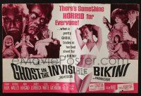 5h636 GHOST IN THE INVISIBLE BIKINI pressbook '66 Boris Karloff + sexy girls & wacky horror images!