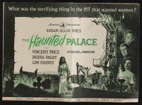 5h661 HAUNTED PALACE pressbook '63 Vincent Price, Lon Chaney, Edgar Allan Poe, cool horror art!