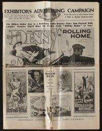 5h868 ROLLING HOME pressbook '26 Reginald Denny comes back home in a Rolls-Royce, but he's broke!