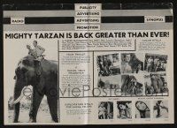 5h929 TARZAN GOES TO INDIA pressbook '62 great images of Jock Mahoney as the King of the Jungle!