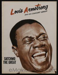 5h111 LOUIS ARMSTRONG souvenir program book '50s Satchmo the Great, legendary jazz trumpeter!