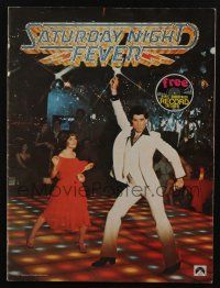 5h141 SATURDAY NIGHT FEVER souvenir program book '77 John Travolta & Karen Lynn Gorney, disco!
