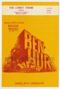 5h186 BEN-HUR sheet music '60 William Wyler classic religious epic, The Christ Theme!