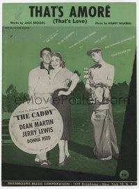 5h200 CADDY sheet music '53 Dean Martin & Jerry Lewis golfing with Donna Reed, That's Amore!