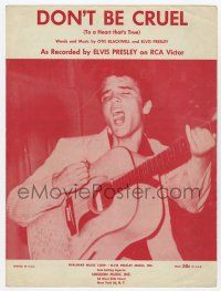 5h225 DON'T BE CRUEL sheet music '56 great image of Elvis Presley singing & playing guitar!