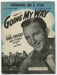 5h251 GOING MY WAY sheet music '44 Bing Crosby in Leo McCarey's classic, Swinging on a Star!
