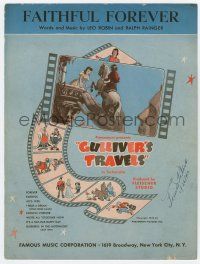5h263 GULLIVER'S TRAVELS sheet music '39 classic Dave Fleischer cartoon, Faithful Forever!