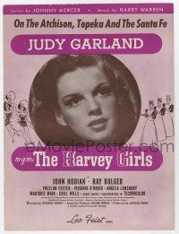 5h265 HARVEY GIRLS sheet music '45 Judy Garland, On The Atchison, Topeka & The Santa Fe!