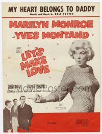 5h298 LET'S MAKE LOVE sheet music '60s sexy Marilyn Monroe, Cole Porter's My Heart Belongs to Daddy