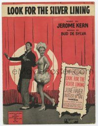 5h300 LOOK FOR THE SILVER LINING sheet music '49 June Haver & Ray Bolger, title song by Jerome Kern