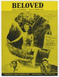 5h350 RAINBOW ISLAND sheet music '44 sexy tropical beauty Dorothy Lamour wearing sarong, Beloved!